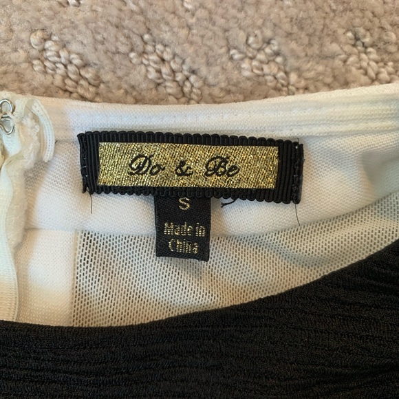 Do & Be Bodycon Black & White Mini Dress - Picture 5 of 5